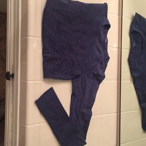 Lulu lemon tech long sleeve blue shirt sz 6